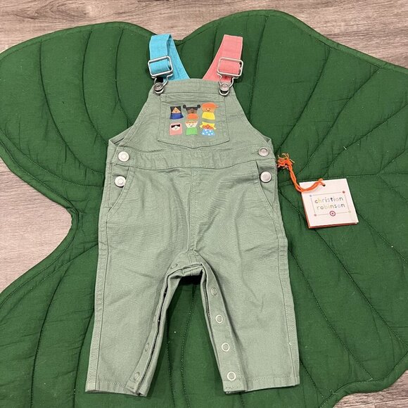 Christian Robinson x Target 3-6M Colorblock Overalls - Picture 1 of 3